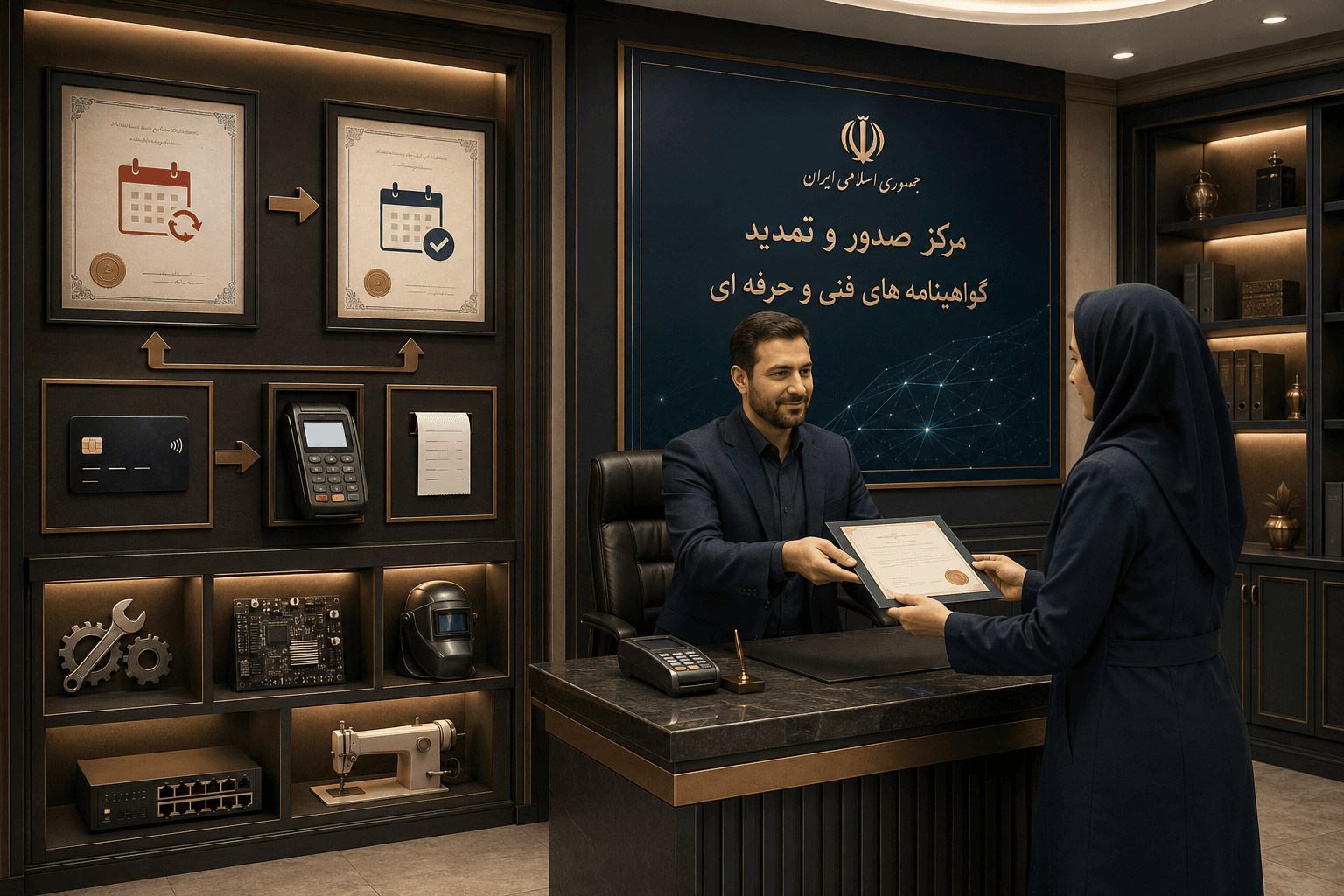 تمدید دوره های فنی حرفه ای ادواری با اجرت خرید کارت